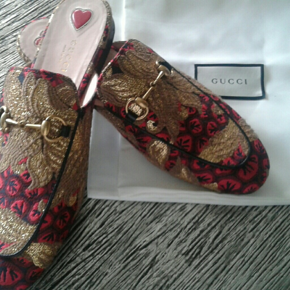 Gucci Princetown Slides Brocade